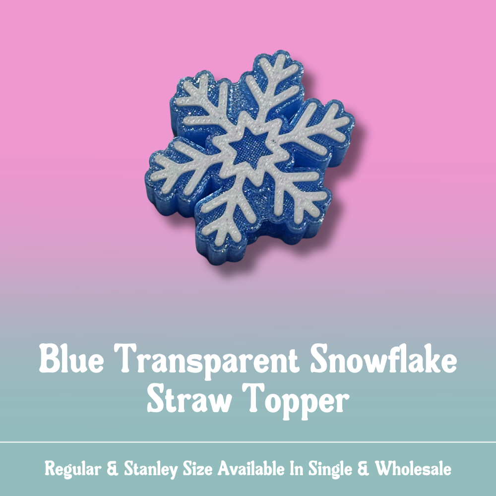 Blue Translucent Snowflake
