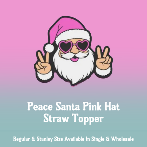 Peace Santa Pink Hat