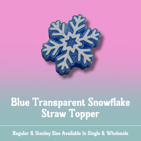 Blue Translucent Snowflake