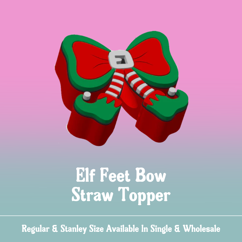 Straw Topper - Elf Feet Bow – Small Biz Shipping Co