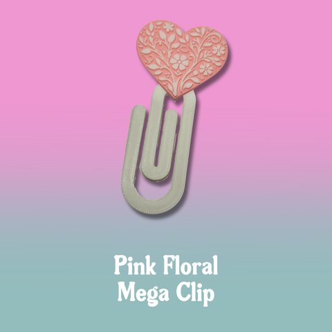 Pink Floral Mega Clip