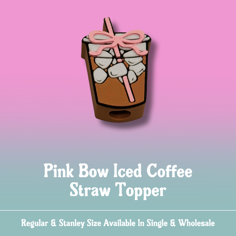 Pink Bow Iced Coffee