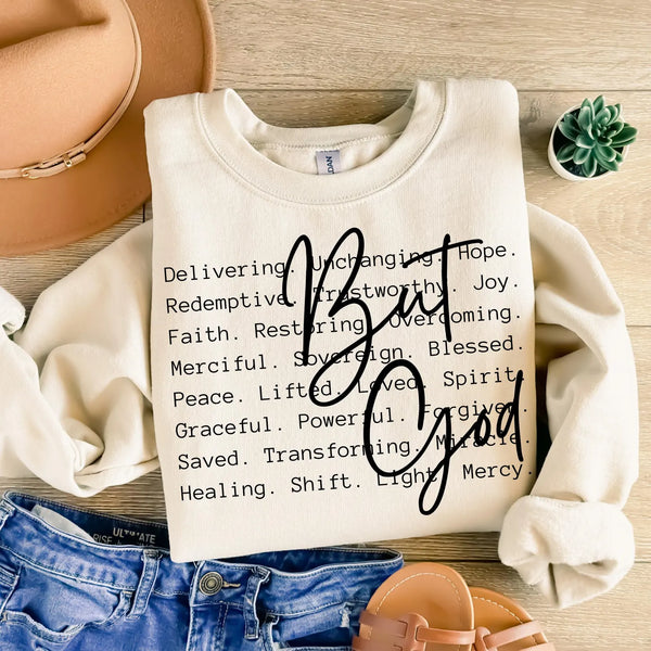 DTF Full Color TShirt Transfer - But God - (Black or White)