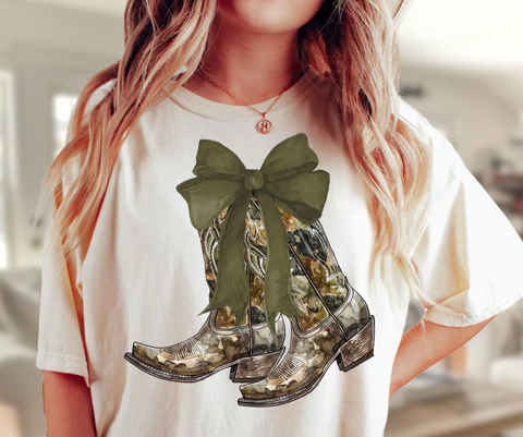 DTF Full Color Transfer - Camo Boots
