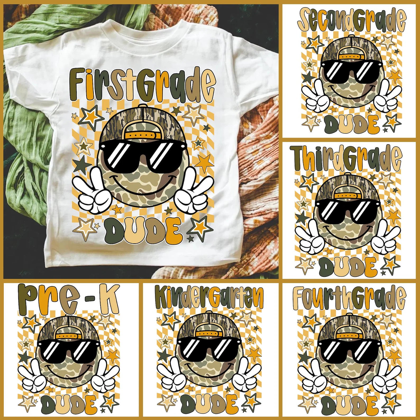 DTF Full Color Transfer - Camo Grades (You Pick)