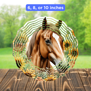 Wind Spinner Sublimation Sheet - Sunflower Horse