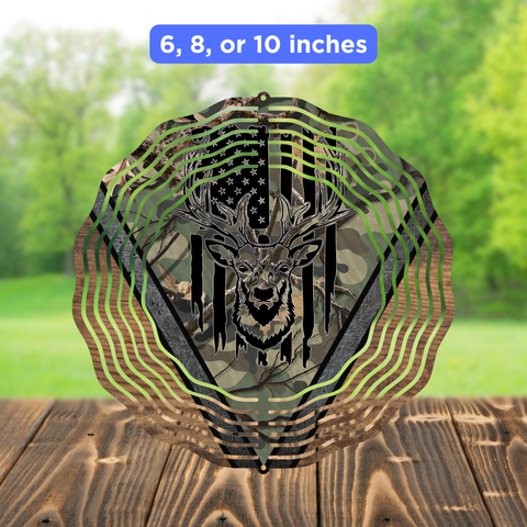 Wind Spinner Sublimation Sheet - Hunting Deer Flag