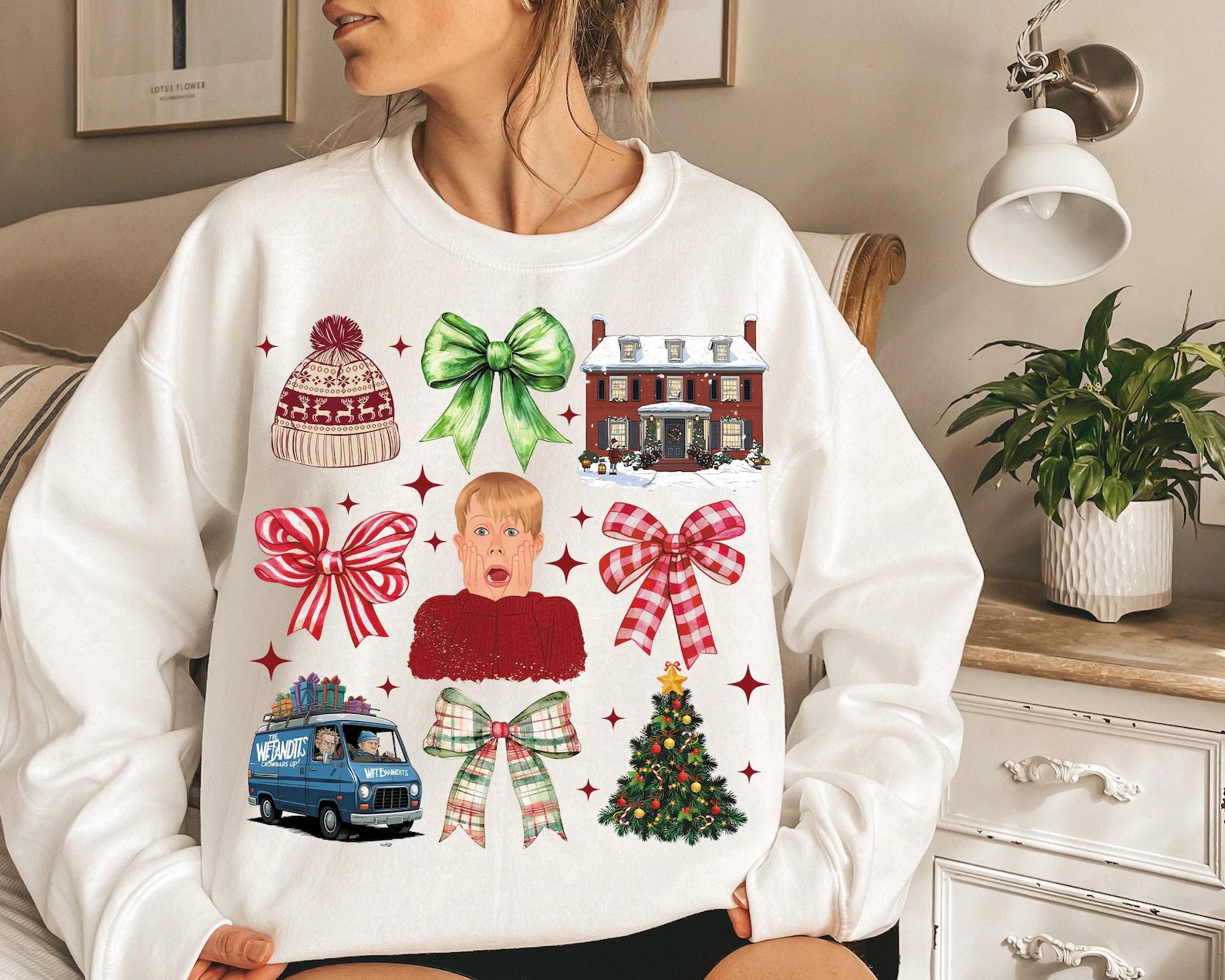 DTF Full Color TShirt Transfer - Coquette Home Alone