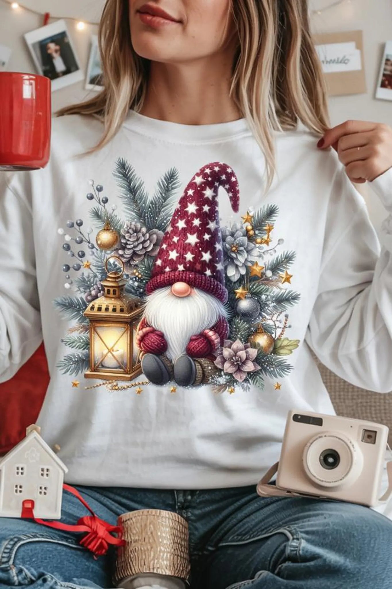 DTF Full Color TShirt Transfer - Cozy Winter Gnome