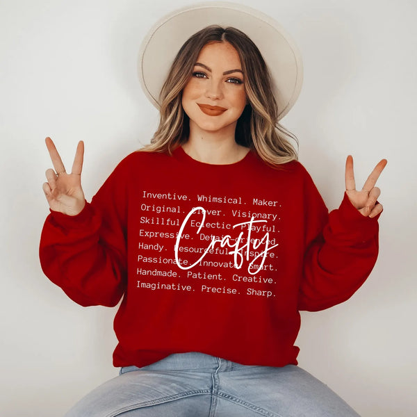 DTF Full Color TShirt Transfer - Crafty - (Black or White)