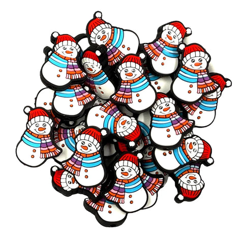 Silicone Focal - Cute Scarf Snowman