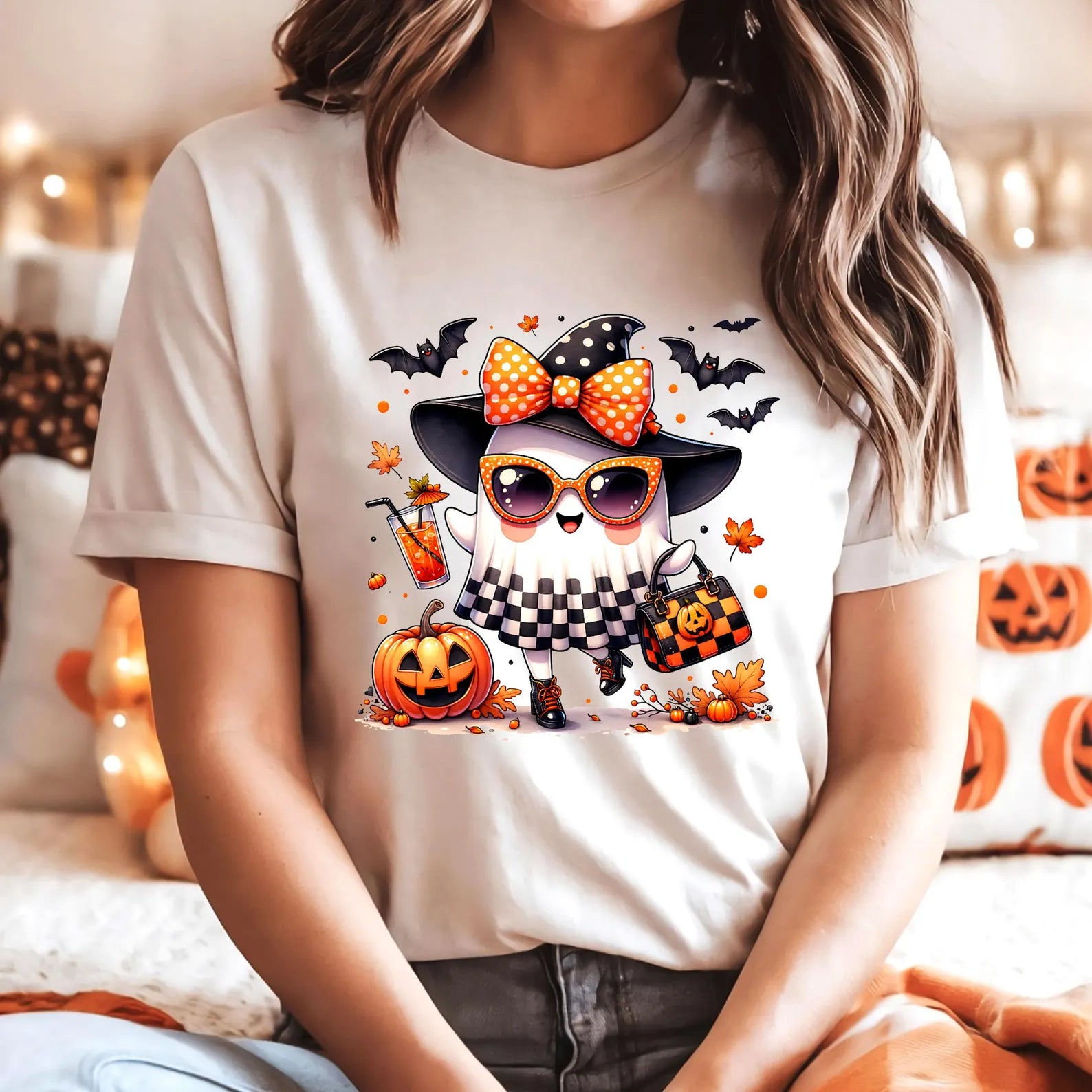DTF Full Color Transfer - Cute Boo-jie Witch Ghost