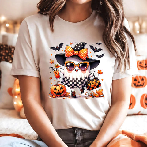 DTF Full Color Transfer - Cute Boo-jie Witch Ghost