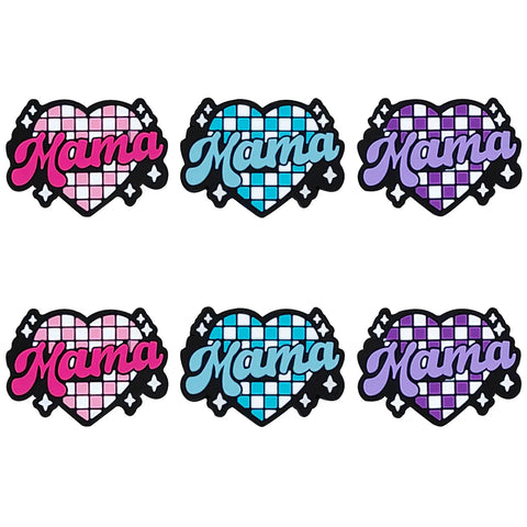 Silicone Focal - Mama Check Heart (Mixed Colors)