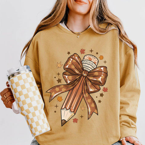 DTF Full Color TShirt Transfer - Fall Pencil