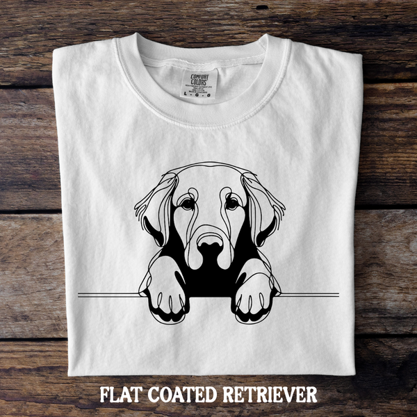 DTF Full Color TShirt Transfer - Simple Sketch Dog - You Choose Color & Breed!