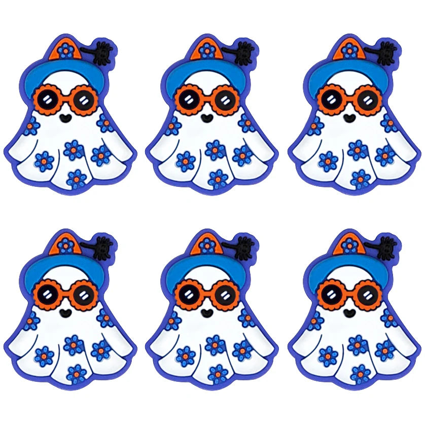 Silicone Focal - Blue Flower Ghost