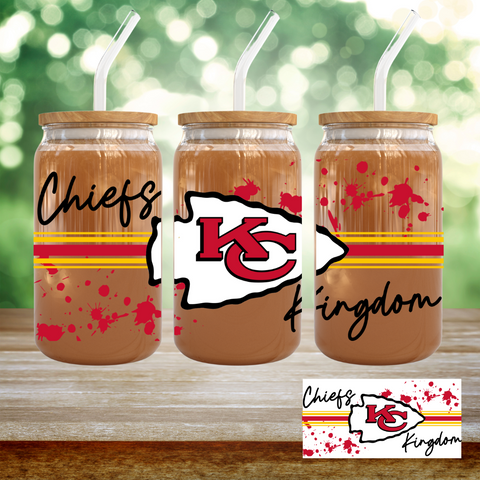 16oz UV DTF Wrap - Chiefs