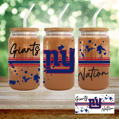 16oz UV DTF Wrap - Giants
