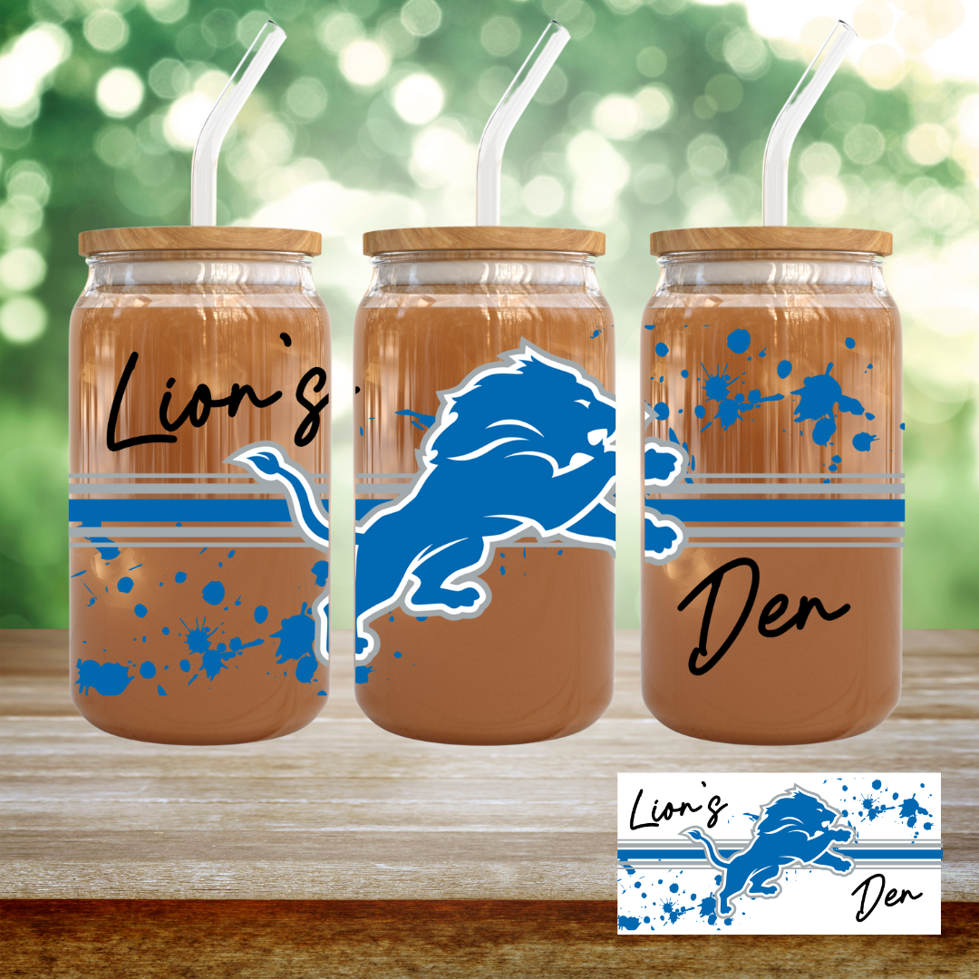 16oz UV DTF Wrap - Lions