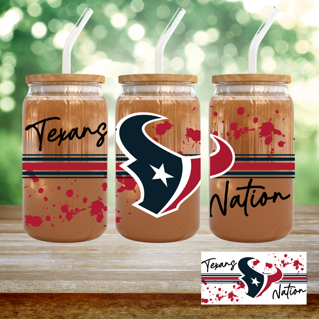 16oz UV DTF Wrap - Texans