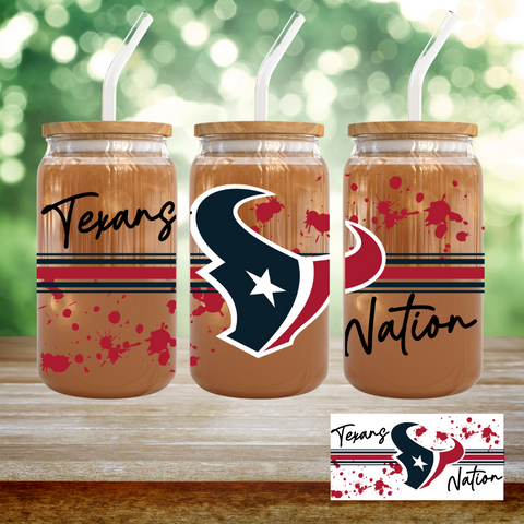 16oz UV DTF Wrap - Texans