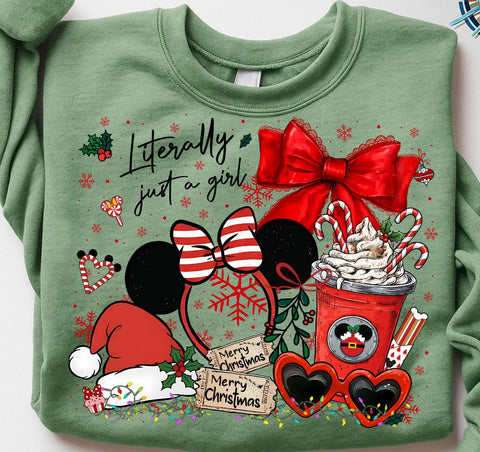 DTF Full Color TShirt Transfer - Literally Just A Girl Mouse
