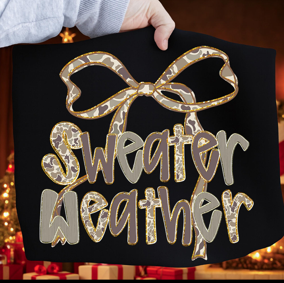 DTF Full Color TShirt Transfer - Sweater Weather Camo