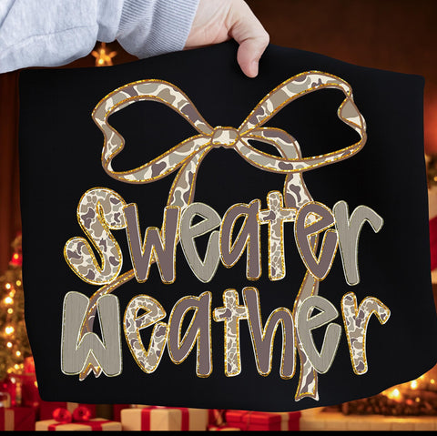 DTF Full Color TShirt Transfer - Sweater Weather Camo