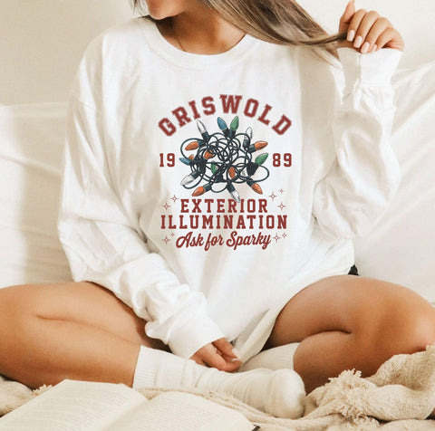 DTF Full Color TShirt Transfer - Griswold Exterior Illumination (You Pick The Color!)