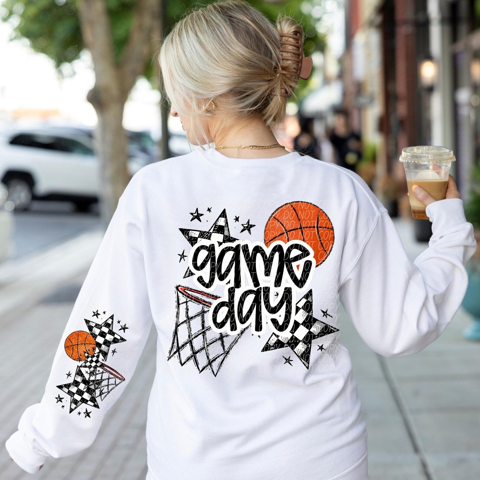 DTF Full Color Transfer - Game Day Basketball - FREE SLEEVE!