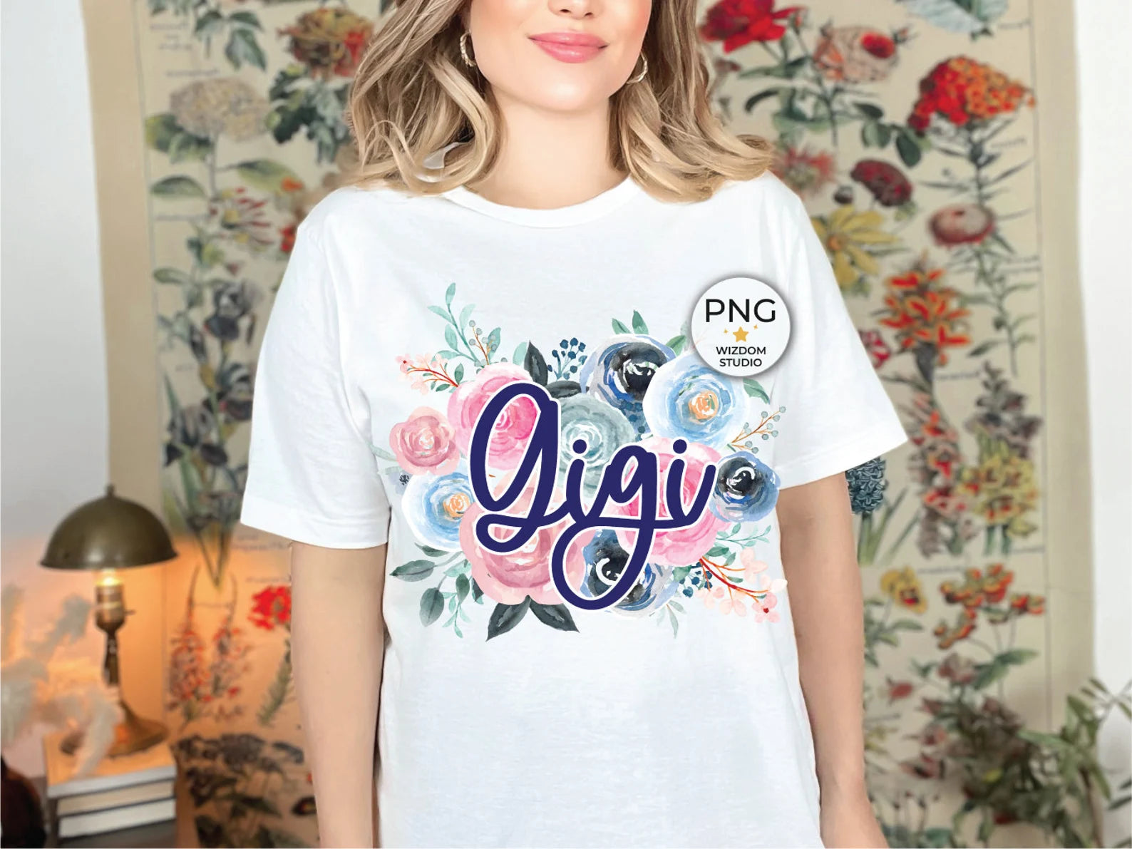 DTF Full Color Transfer - Floral Names (You Pick)