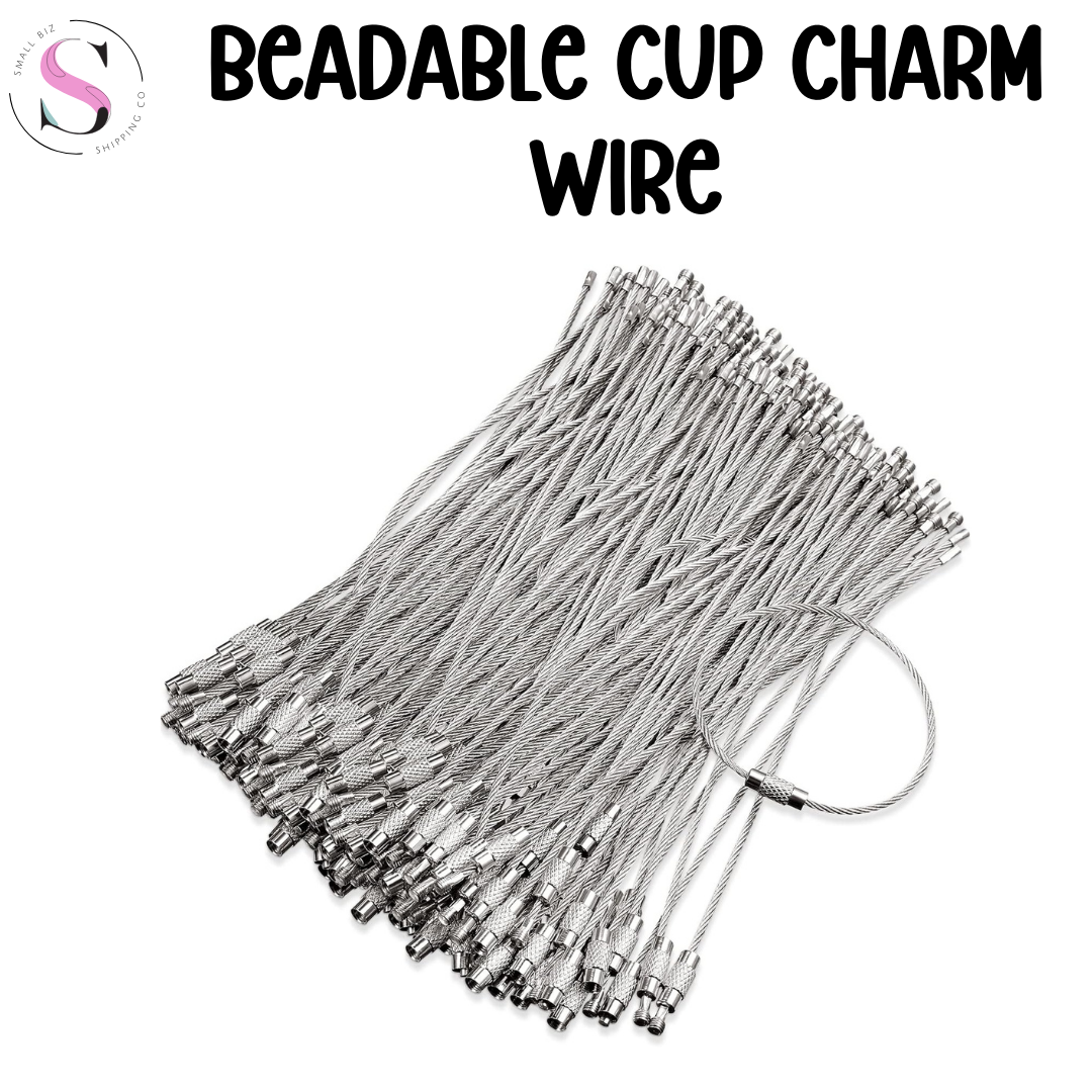 Beadable Cup Charm Wire - Silver