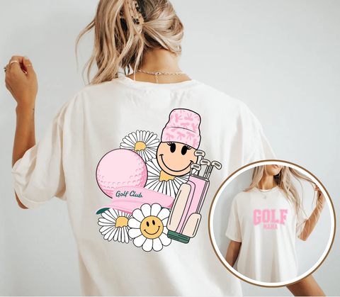 DTF Full Color Transfer - Golf Mama (Full Front or Pocket Option)