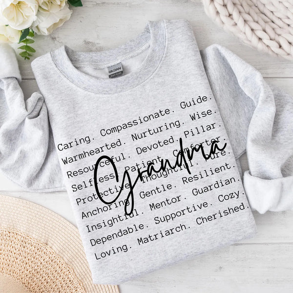 DTF Full Color TShirt Transfer - Grandma - (Black or White)