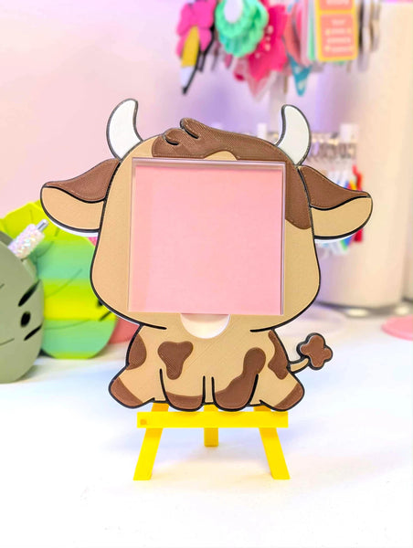 Sticky Note Holder - Cute Cow