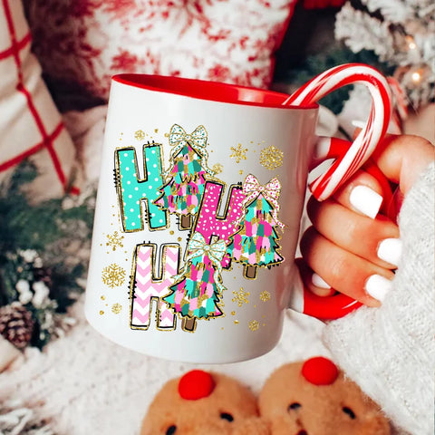 UV DTF Decal - Ho Ho Ho Bright Painted Trees