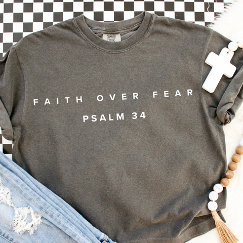 DTF Full Color Transfer - Faith Over Fear Simple