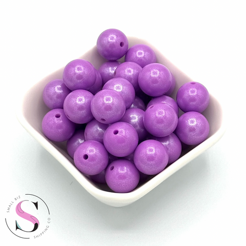 15mm Shimmer Silicone Bead - Lilac