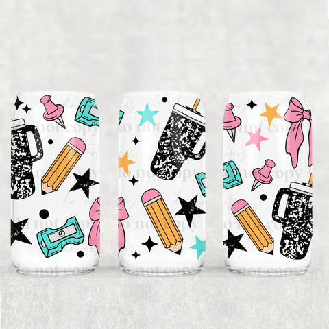 16oz UV DTF Wrap - School: Composition Notebook Tumbler