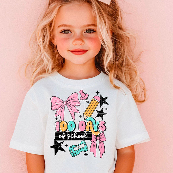 DTF Full Color TShirt Transfer - 100 Days Of School (You Choose)