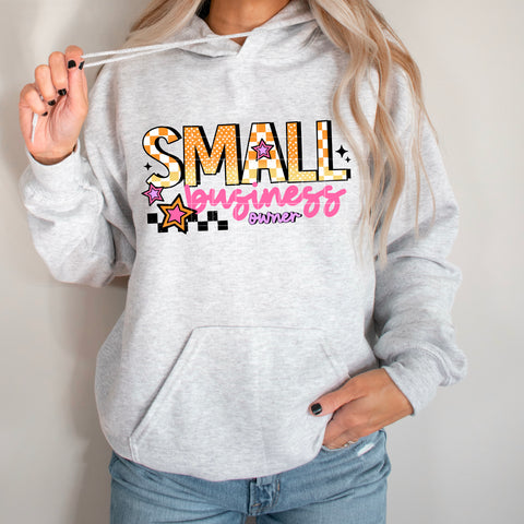 DTF Full Color TShirt Transfer - Yellow Pink Small Business Owner