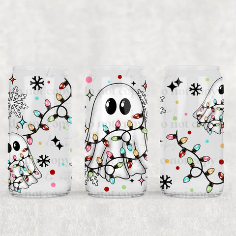 16oz UV DTF Wrap - Cute Ghost Lights