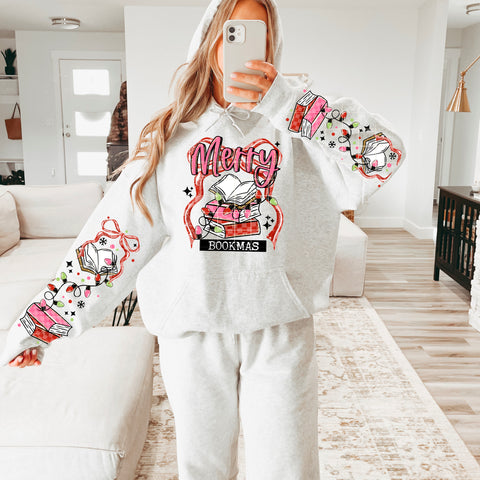 DTF Full Color TShirt Transfer - Merry Bookmas - FREE SLEEVES!