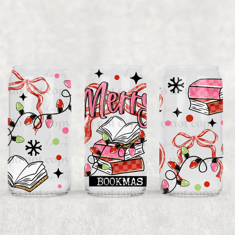 16oz UV DTF Wrap - Merry Bookmas