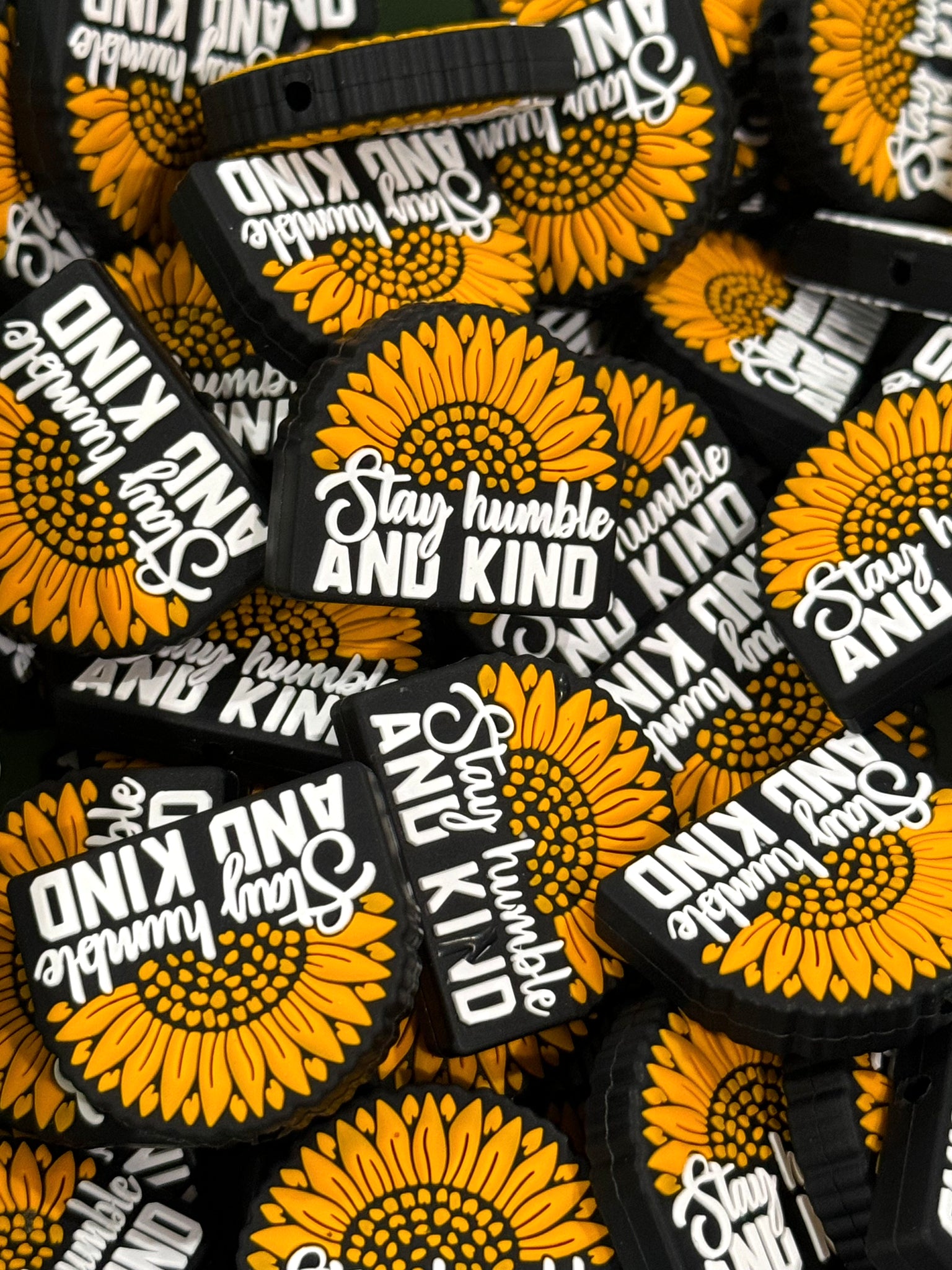 Silicone Pen Focal - Stay Humble & Kind Sunflower