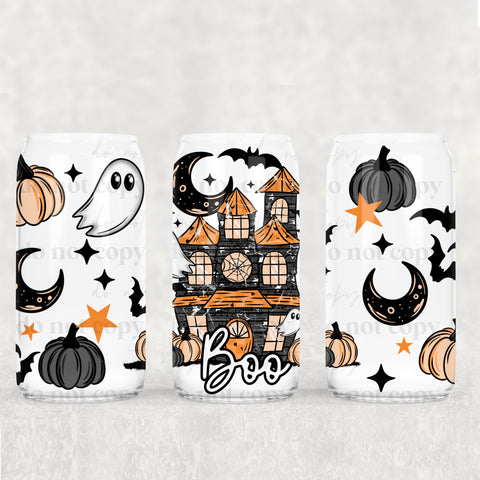 16oz UV DTF Wrap - Boo Haunted House