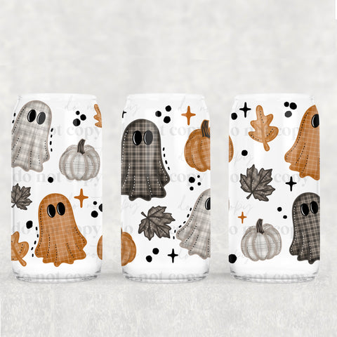 16oz UV DTF Wrap - Plaid Ghosts