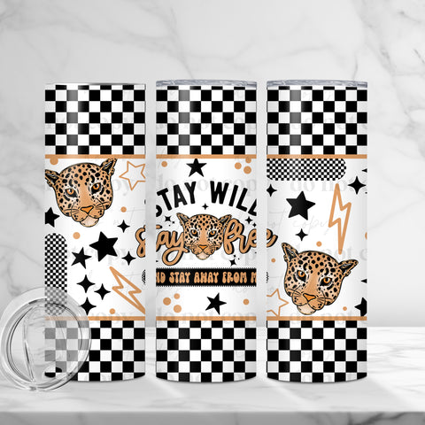 Skinny Tumbler Sublimation Wrap - Stay Wild Stay Free
