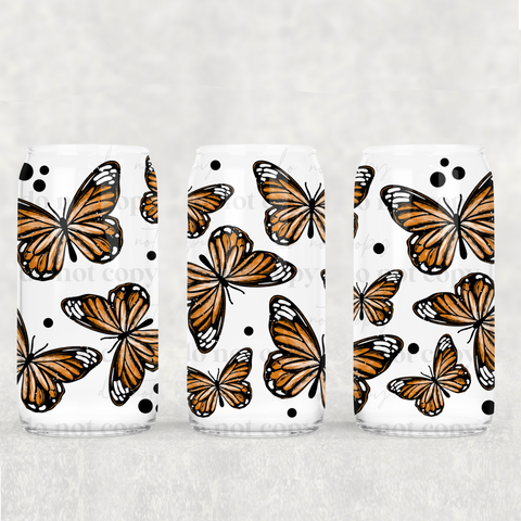 16oz UV DTF Wrap - Monarch Butterflies